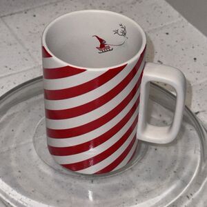 Starbucks 2018 Holiday Red White Candy Cane Stripe Elf Gnome Santa 12 oz Mug